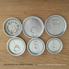 Couvercle en aluminium facile à ouvrir 200 Eoe pour boissons et bière